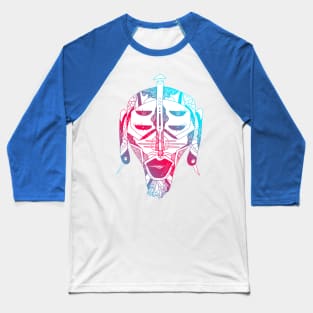 Dual Color African Mask No 11 Baseball T-Shirt